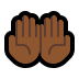 🤲🏾 palms up together: medium-dark skin tone display on Windows